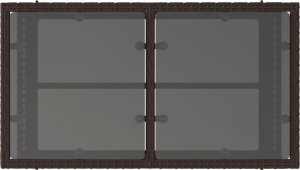 vidaXL 4-cz. zestaw wypoczynkowy do ogrodu, z poduszkami, brązowy 9