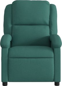 vidaXL Fotel rozkładany, ciemnozielony, tapicerowany tkaniną 3