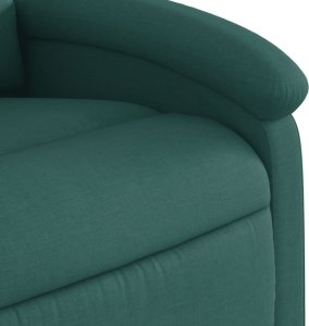 vidaXL Fotel rozkładany, ciemnozielony, tapicerowany tkaniną 8