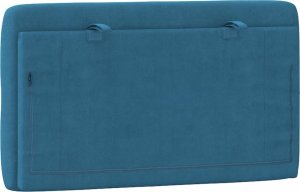 vidaXL Poduszka na wezgłowie, niebieska, 90 cm, aksamitna 7