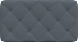 vidaXL Poduszka na wezgłowie, ciemnoszara, 90 cm, aksamitna 5