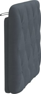 vidaXL Poduszka na wezgłowie, ciemnoszara, 90 cm, aksamitna 6
