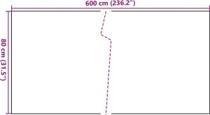 vidaXL vidaXL Parawan balkonowy, antracytowy, 600x80 cm, polirattan 8