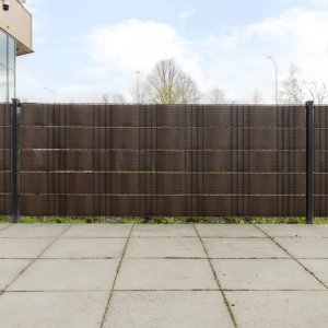 vidaXL vidaXL Parawany balkonowe, 10 szt., brązowo-czarne, 255x19cm rattan PE 1