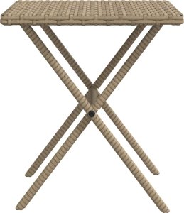 vidaXL vidaXL Leżaki ze stolikiem, 2 szt., beżowe, polirattan 9