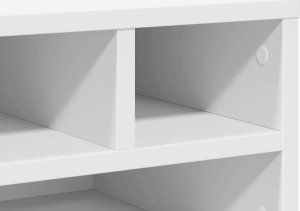 vidaXL Stojak pod drukarkę, biały, 40x32x22,5 cm 7