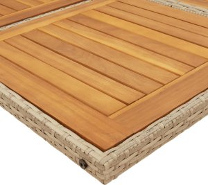 vidaXL 15-cz. zestaw mebli ogrodowych z poduszkami, beżowy, rattan PE 5