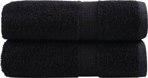 vidaXL vidaXL Ręczniczki premium SOLUND, 2 szt., czarne, 30x50 cm, 600 g/cm 1
