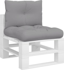 vidaXL vidaXL Poduszki na palety, 2 szt., szare, tkanina 3