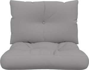 vidaXL vidaXL Poduszki na palety, 2 szt., szare, tkanina 5