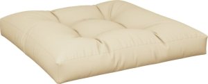 vidaXL vidaXL Poduszka na paletę, beżowa, 80x80x12 cm, tkanina 2