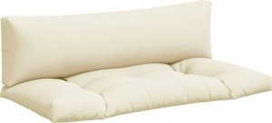 vidaXL vidaXL Poduszki na palety, 2 szt., kremowe, tkanina 2