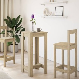 vidaXL Stolik barowy, dąb sonoma, 51x50x103,5 cm 3