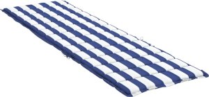 vidaXL Poduszka na leżak, niebiesko-białe paski, tkanina Oxford 4