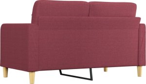 vidaXL vidaXL Sofa 2-osobowa, winna czerwień, 140 cm, tapicerowana tkaniną 5