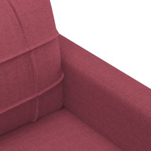 vidaXL vidaXL Sofa 2-osobowa, winna czerwień, 140 cm, tapicerowana tkaniną 6
