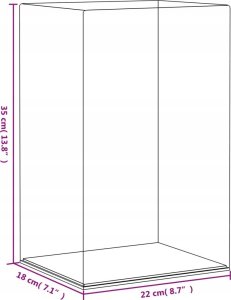 vidaXL vidaXL Pudełko ekspozycyjne, przezroczyste, 22x18x35 cm, akrylowe 6