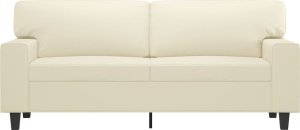 vidaXL vidaXL 2-osobowa sofa, kremowy, 140 cm, sztuczna skóra 3