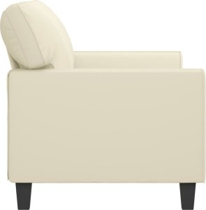 vidaXL vidaXL 2-osobowa sofa, kremowy, 140 cm, sztuczna skóra 4