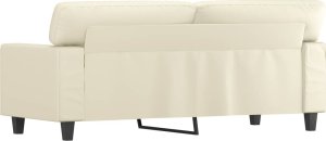 vidaXL vidaXL 2-osobowa sofa, kremowy, 140 cm, sztuczna skóra 5