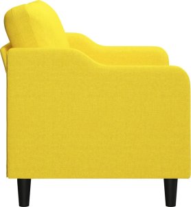 vidaXL vidaXL Sofa 2-osobowa, jasnożółta, 120 cm, tapicerowana tkaniną 4
