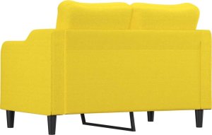 vidaXL vidaXL Sofa 2-osobowa, jasnożółta, 120 cm, tapicerowana tkaniną 5