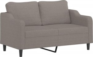 vidaXL vidaXL Sofa 2-osobowa, kolor taupe, 140 cm, tapicerowana tkaniną 2