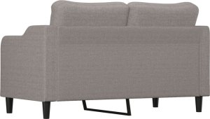 vidaXL vidaXL Sofa 2-osobowa, kolor taupe, 140 cm, tapicerowana tkaniną 5