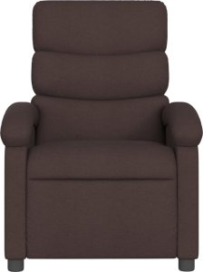 vidaXL vidaXL Rozkładany fotel masujący, elektryczny, ciemny brąz, tkanina 9