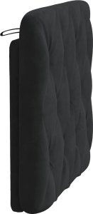 vidaXL Poduszka na wezgłowie, czarna, 80 cm, aksamitna 6