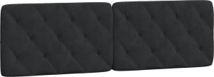 vidaXL Poduszka na wezgłowie, czarna, 160 cm, aksamitna 2