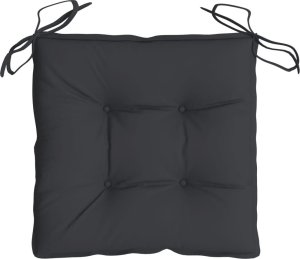 vidaXL Poduszki na krzesła, 4 szt., czarne, 40x40x7 cm, tkanina 6