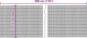 vidaXL vidaXL Mata ogrodzeniowa, 300x90 cm, trzcina 5
