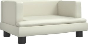 vidaXL vidaXL Legowisko dla psa, kremowe, 60x40x30 cm, sztuczna skóra 2