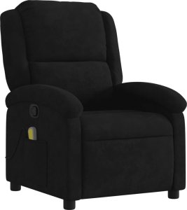 vidaXL Rozkładany fotel masujący, czarny, obity aksamitem 3