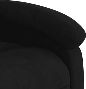 vidaXL Rozkładany fotel masujący, czarny, obity aksamitem 9