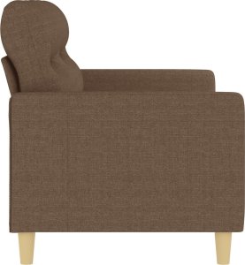 vidaXL Sofa 2-osobowa, brązowa, 140 cm, tapicerowana tkaniną 4