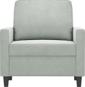 vidaXL Fotel, jasnoszary, 60 cm, obity aksamitem 3