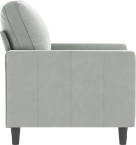 vidaXL Fotel, jasnoszary, 60 cm, obity aksamitem 4
