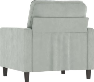 vidaXL Fotel, jasnoszary, 60 cm, obity aksamitem 5