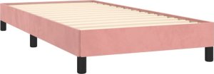 vidaXL Rama łóżka, różowa, 100 x 200 cm, tapicerowana aksamitem 3