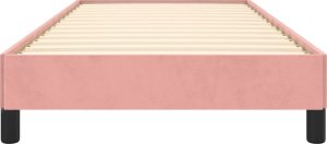 vidaXL Rama łóżka, różowa, 100 x 200 cm, tapicerowana aksamitem 5