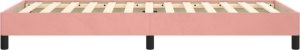 vidaXL Rama łóżka, różowa, 100 x 200 cm, tapicerowana aksamitem 6
