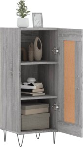 vidaXL Szafka, szary dąb sonoma, 34,5x34x90 cm 4
