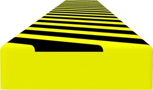 vidaXL Ochraniacz na narożnik, żółto-czarny, 6x2x101,5 cm, PU 2