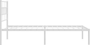 vidaXL Metalowe łóżko z wezgłowiem, bez materaca, białe, 75x190 cm 6