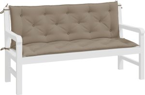 vidaXL Poduszki na ławkę ogrodową, 2 szt., taupe, tkanina Oxford 4