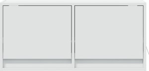 Listwa zasilająca vidaXL Ścienna szafka TV z LED, biała, 80x31x35 cm 6