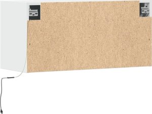 Listwa zasilająca vidaXL Ścienna szafka TV z LED, biała, 80x31x35 cm 8