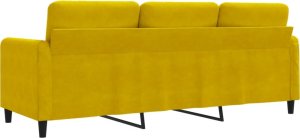 vidaXL Sofa 3-osobowa, żółty, 180 cm, tapicerowana aksamitem 6